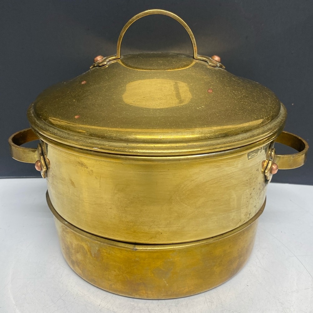 Brass Double Boiler G Cespedes Chile Two Quart